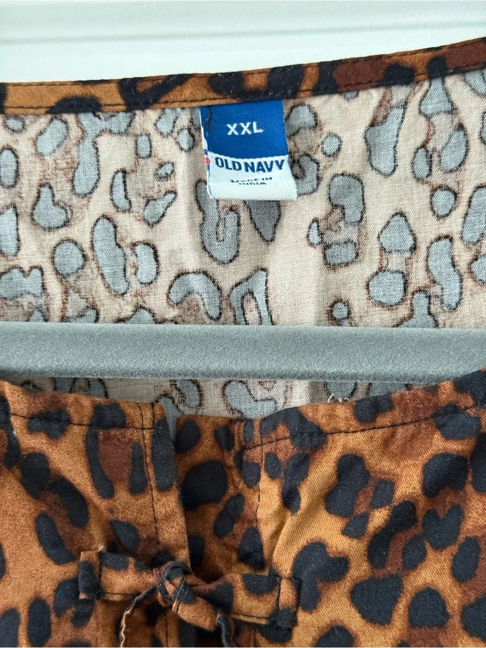 Old Navy Brown Leopard Print Peplum Blouse